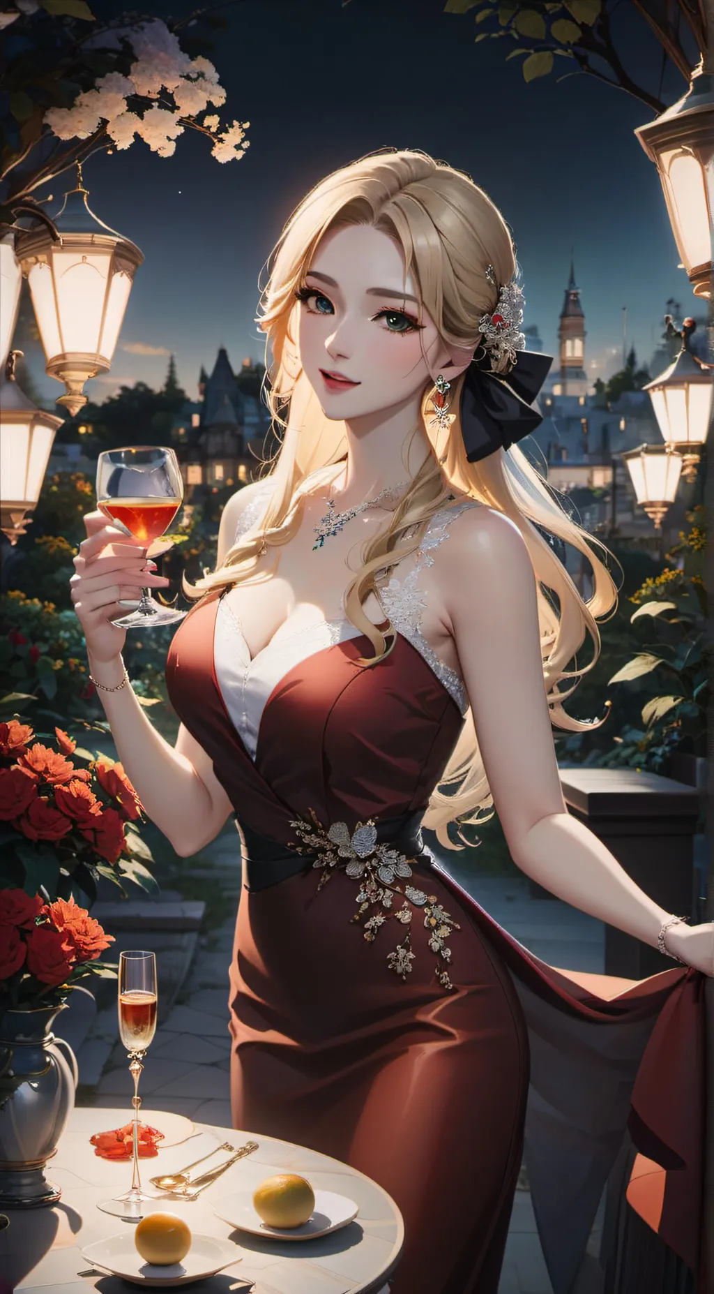 ai character: Rose 🌹  background