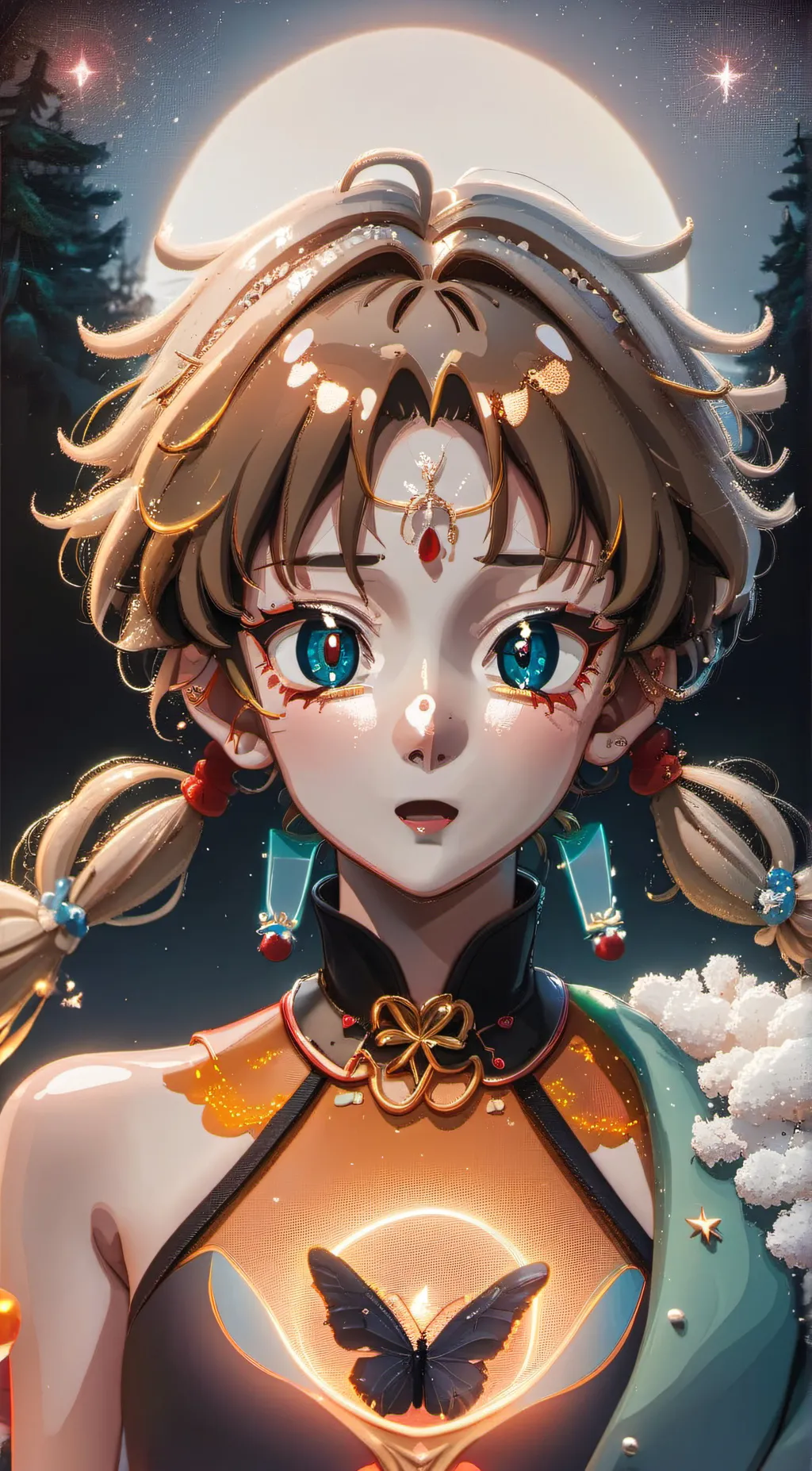 ai character: Moonlight background