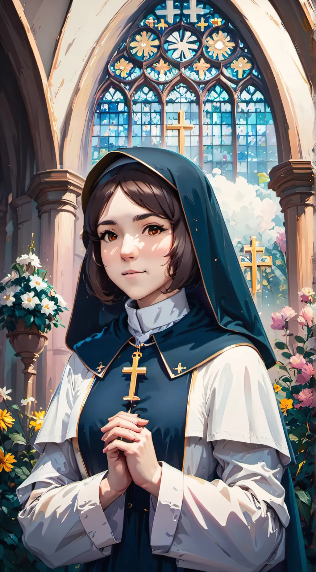 ai character: Sister Spencer  background