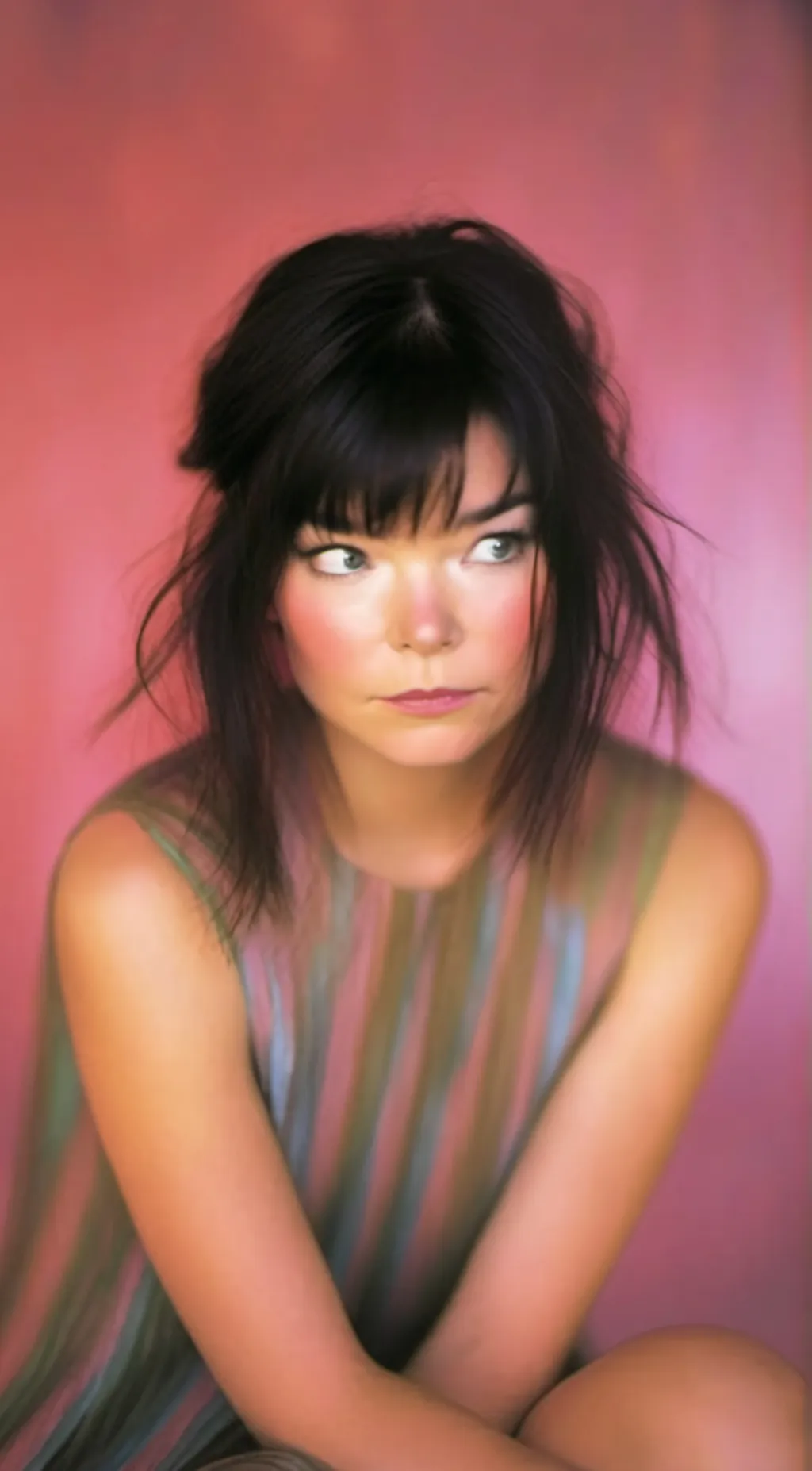 ai character: Björk  background