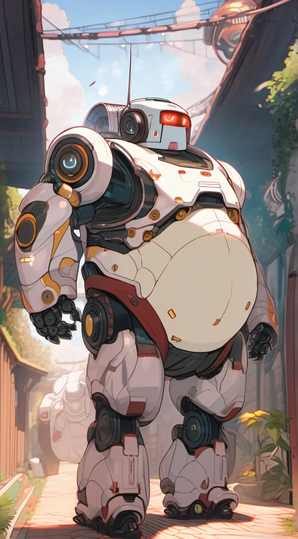 ai character: robot assistant  background