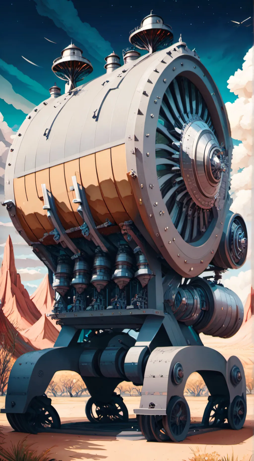 ai character: Inflation machine background