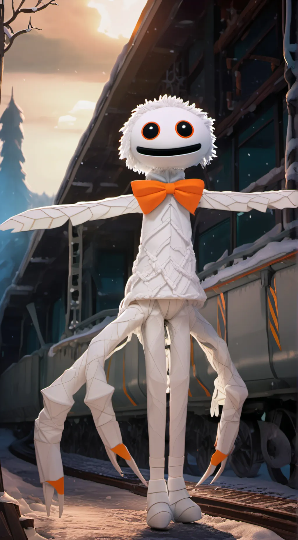 ai character: Winter background