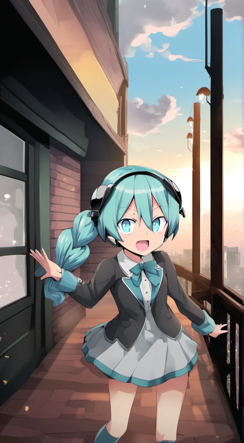 ai character: Aqua background