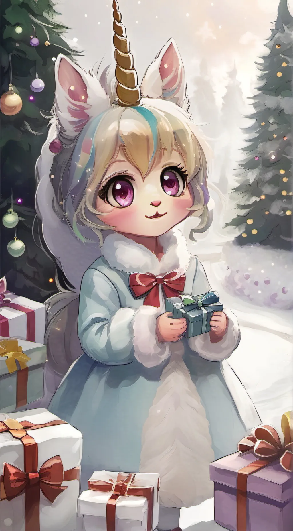 ai character: present  background