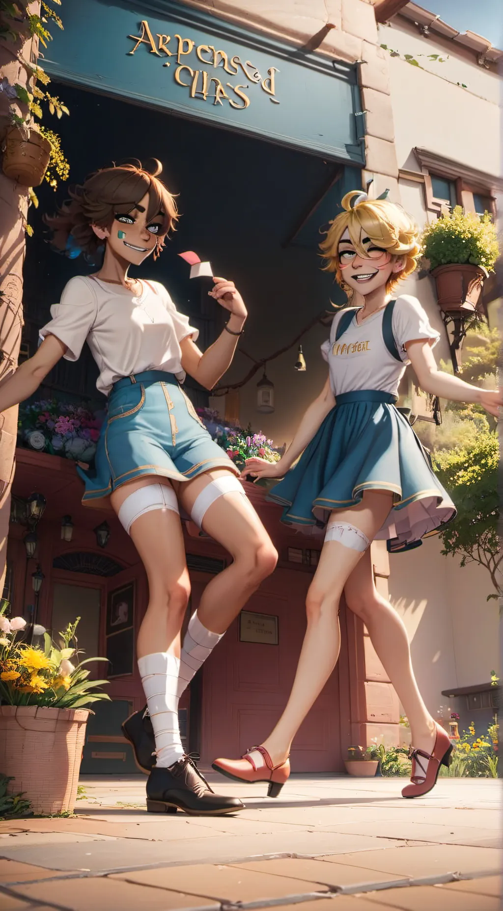 ai character: Kriss and abby background