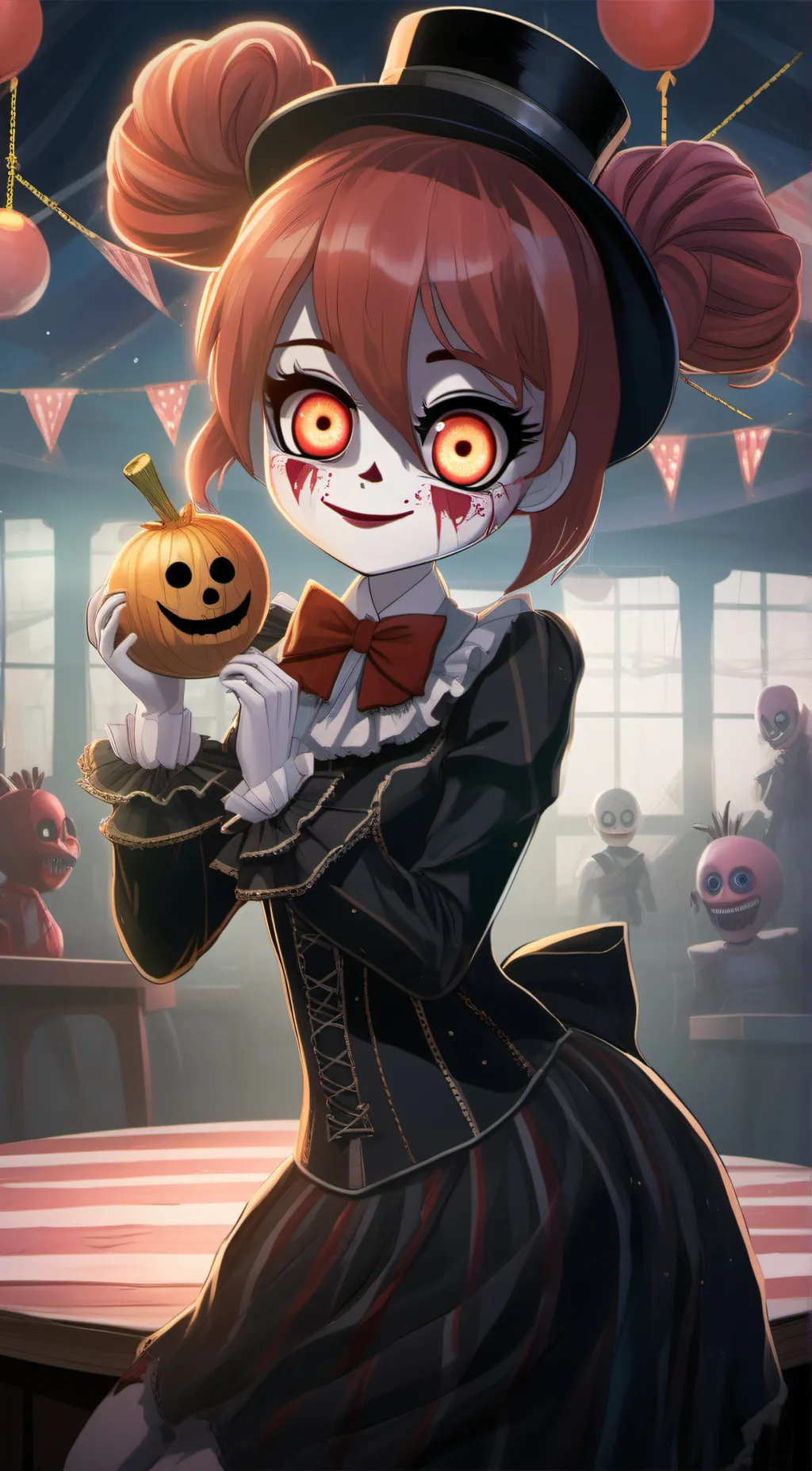 ai character: Circus baby background