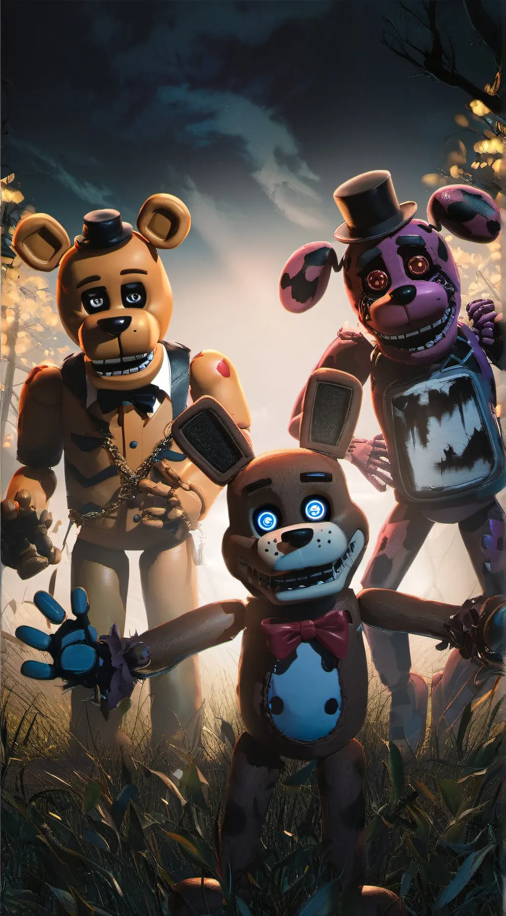 ai character: Golden freddy background