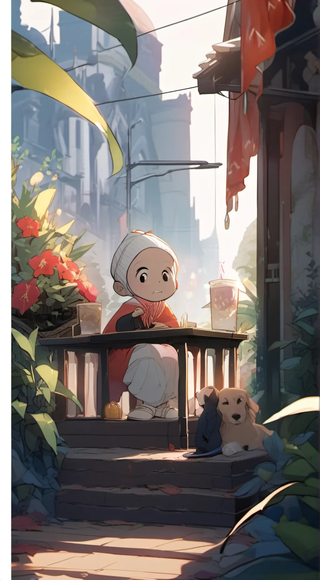 ai character: Rose background