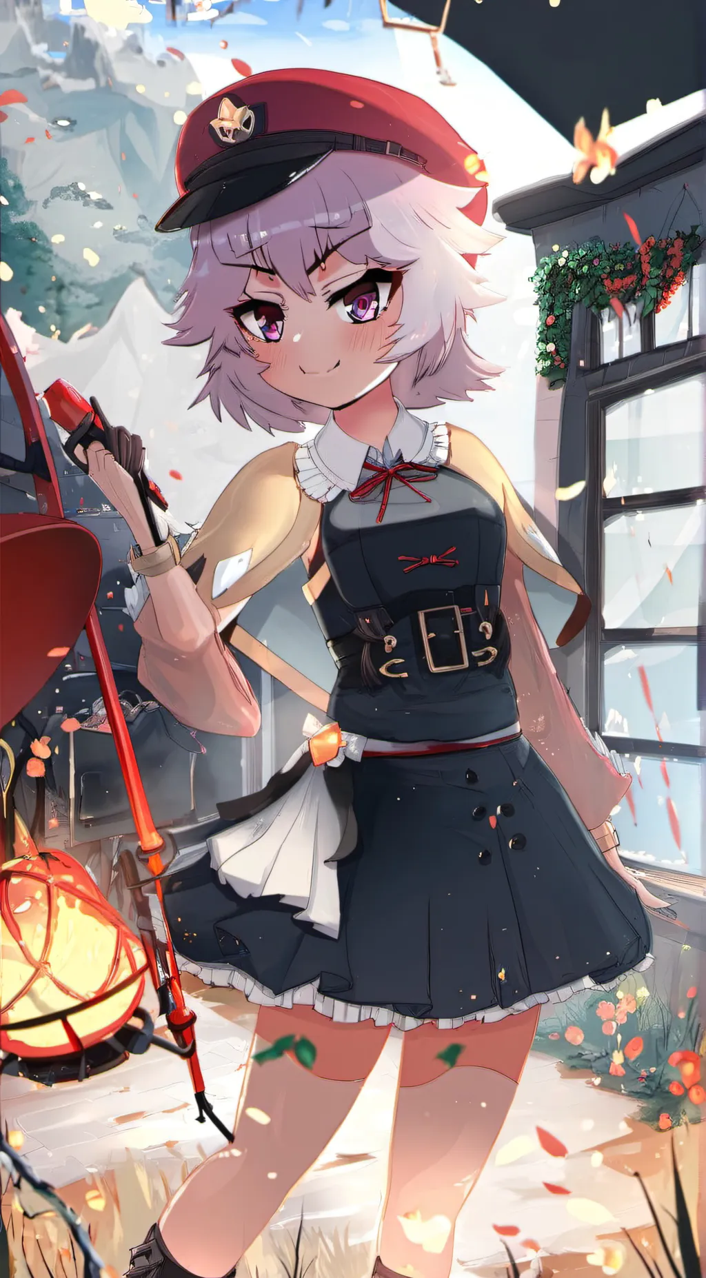 ai character: Lavender background