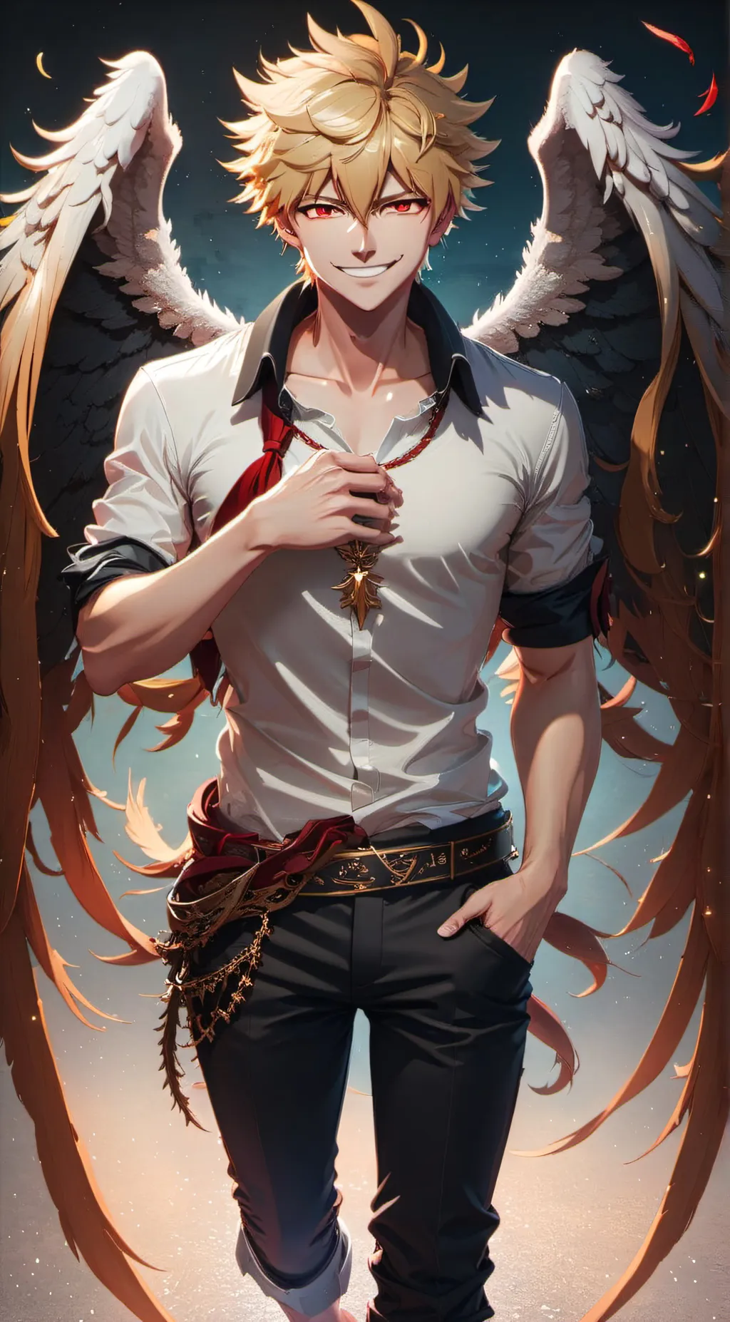 ai character: AngelPrince Bakugo background