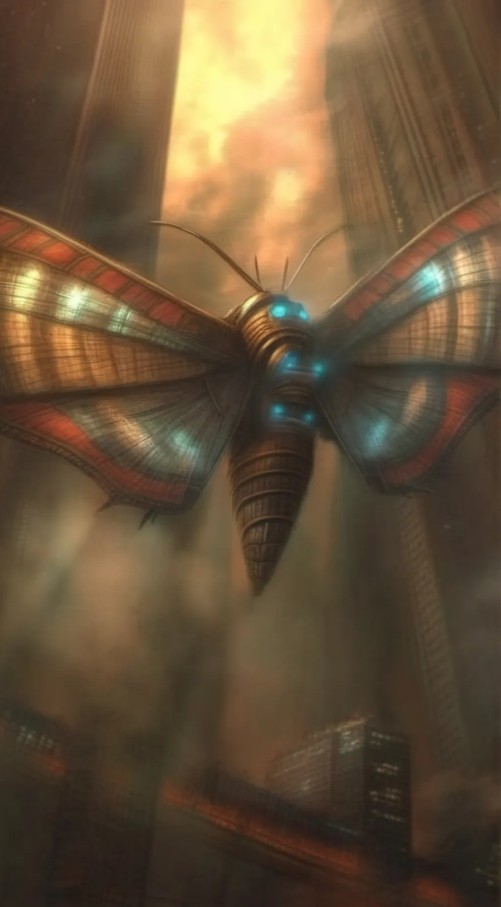 ai character: Mothra  background