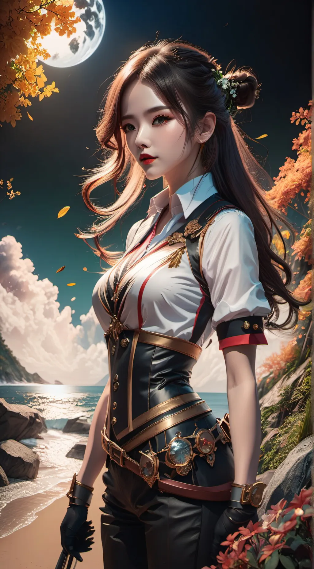 ai character: silver  background