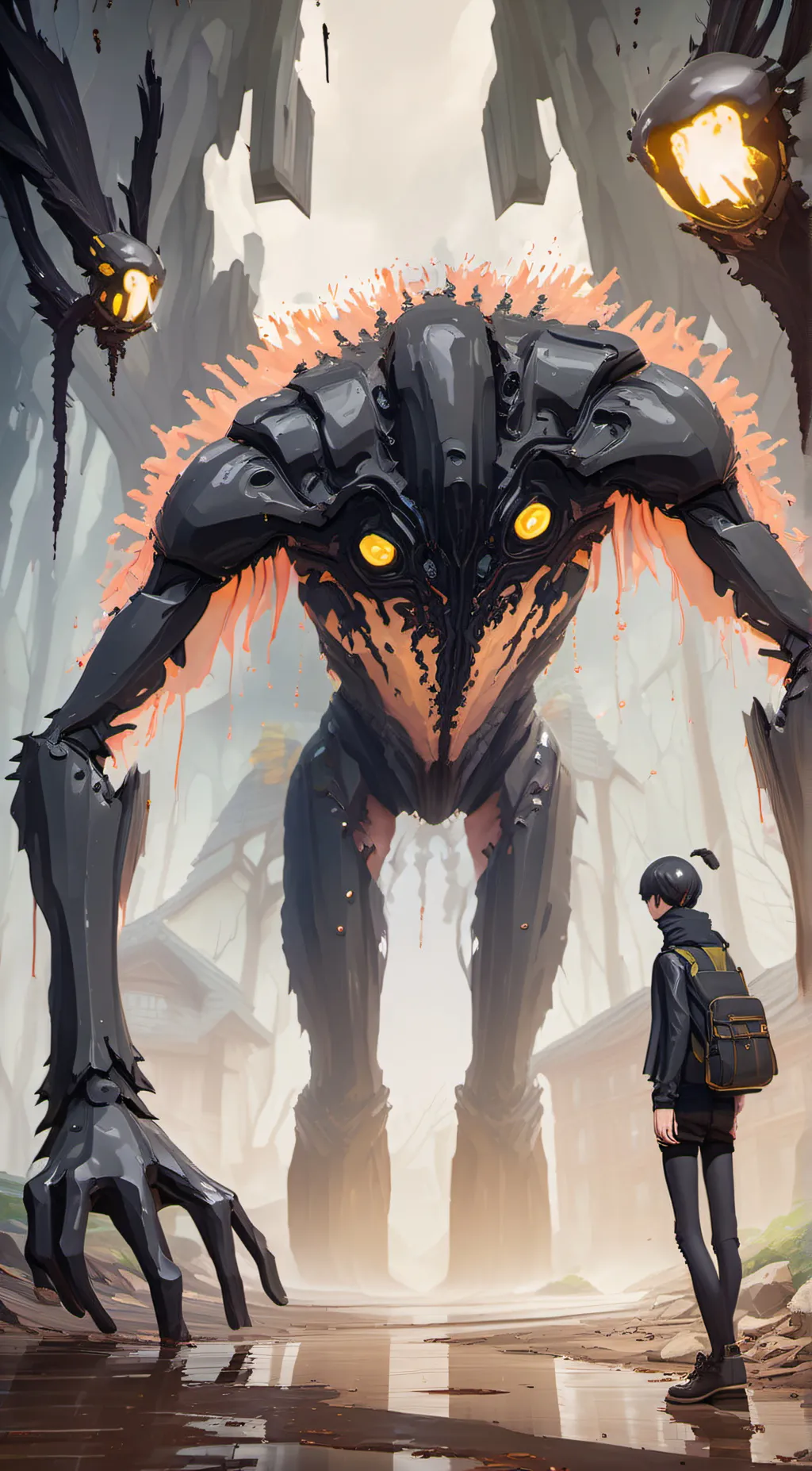 ai character: abstraction background