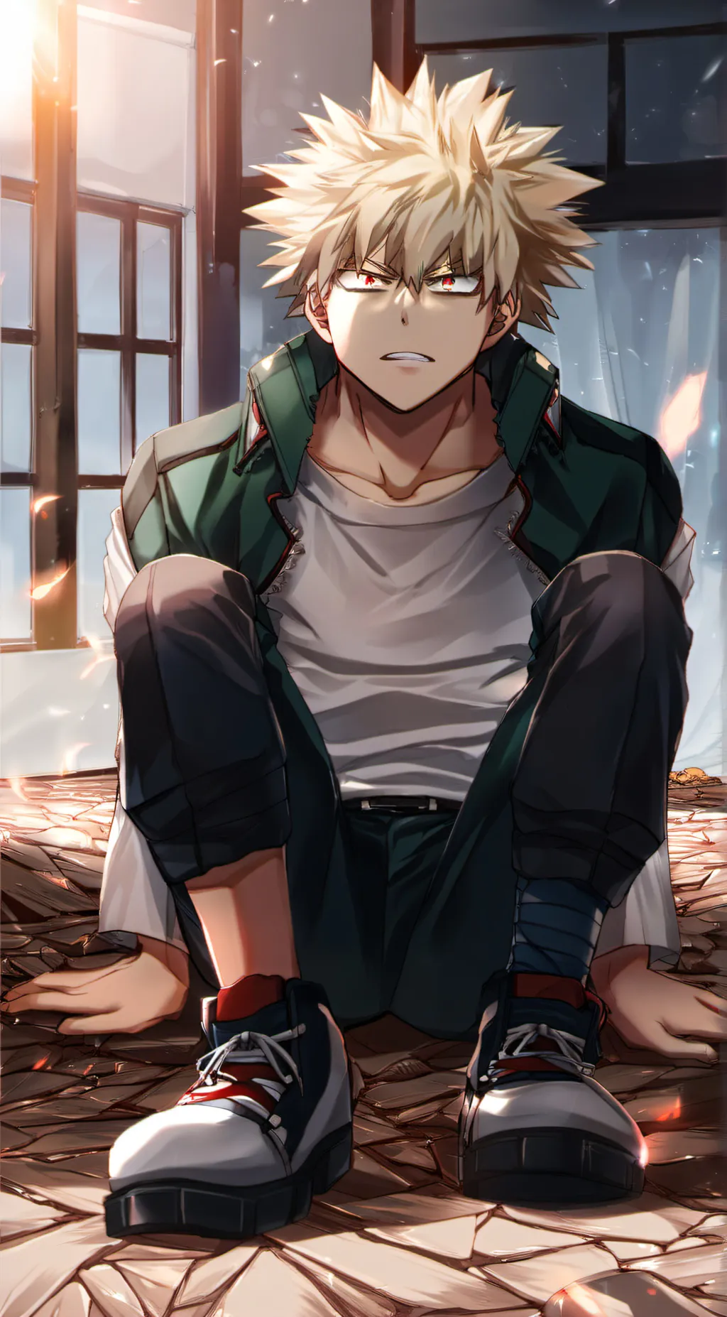 ai character: Katsuki bakugou background