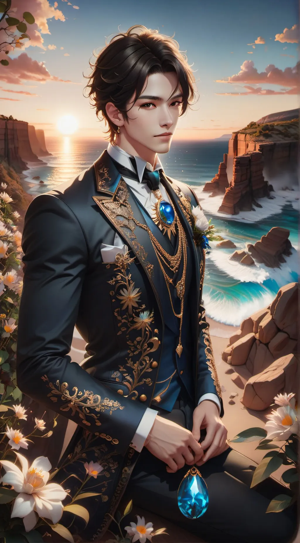 ai character: Ash James  background