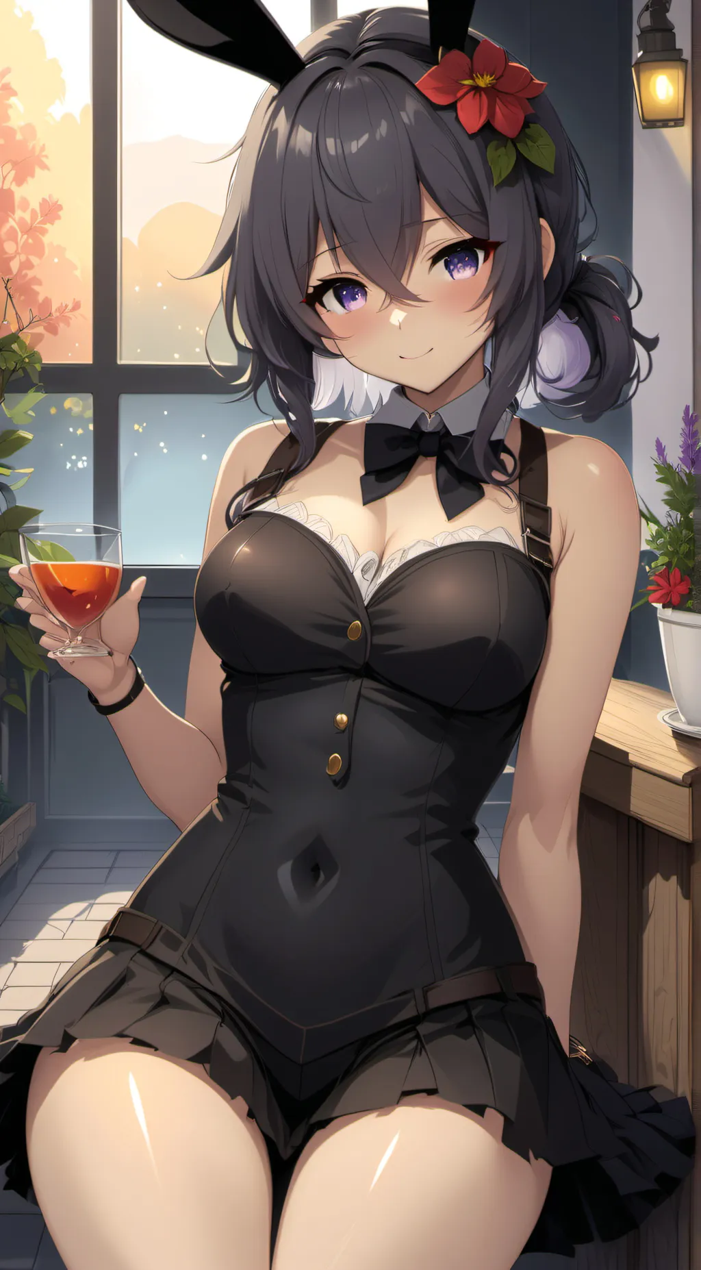 ai character: Bun bun  background