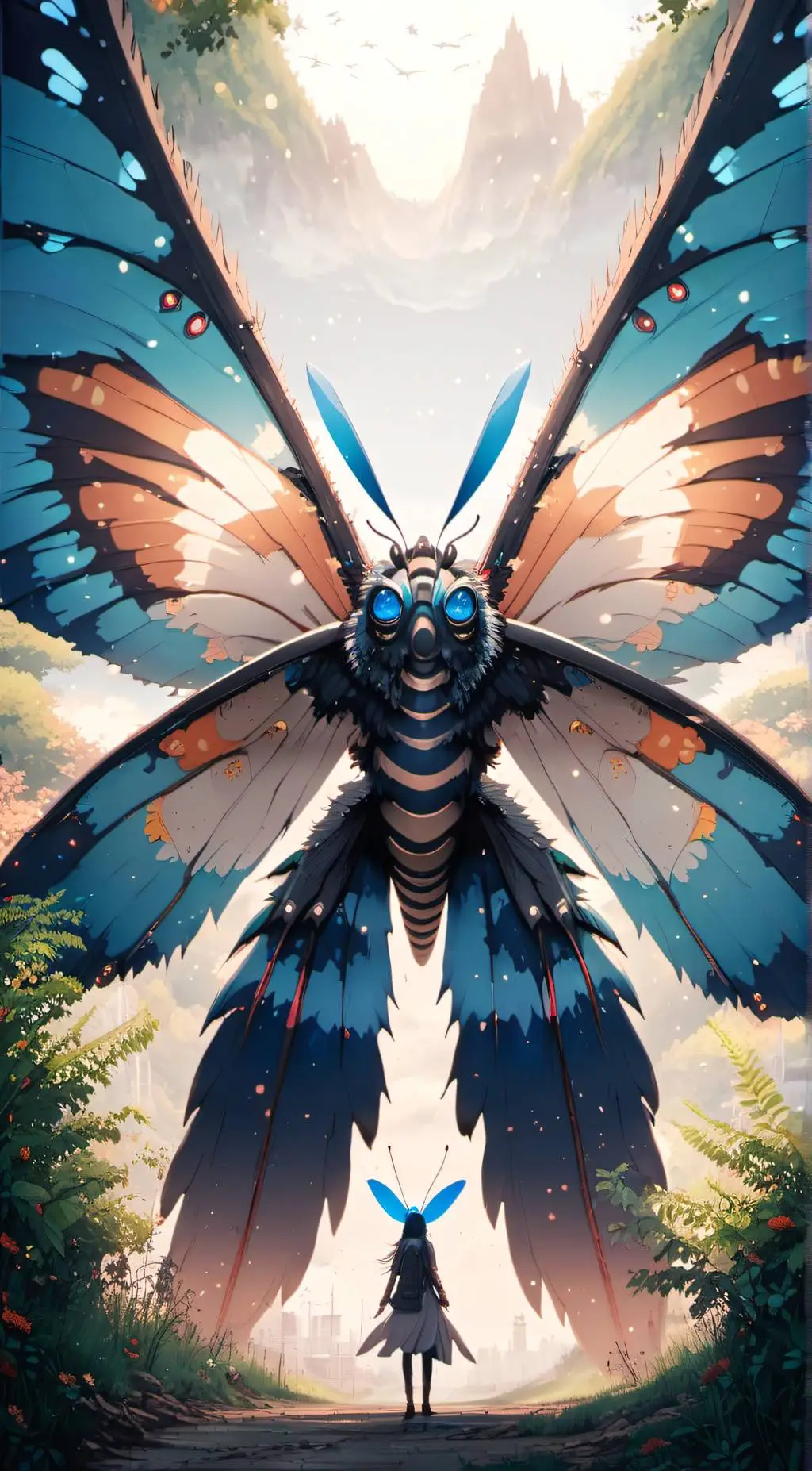 ai character: Mothra Tokyo SOS background