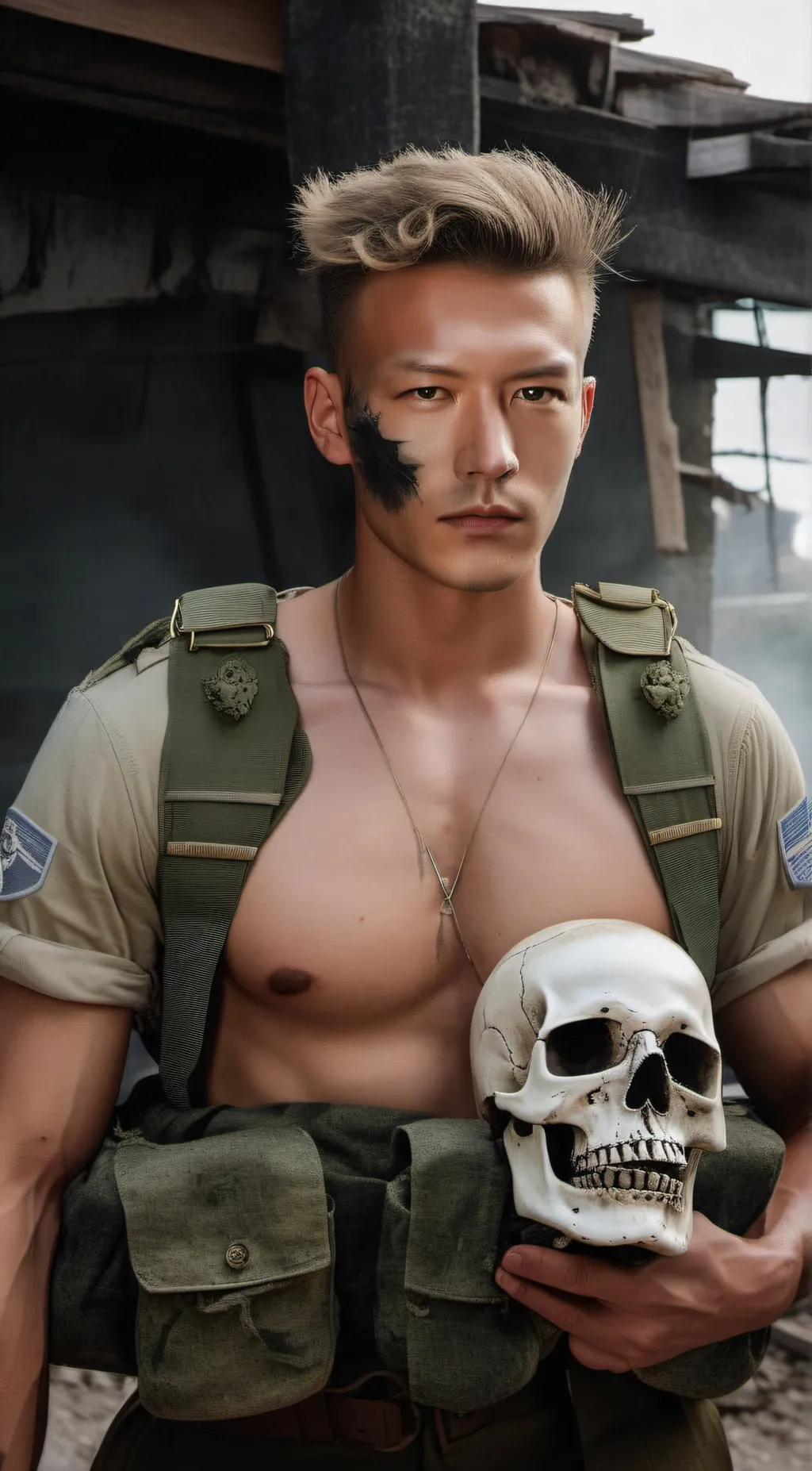 ai character: WW2 WOLRD background