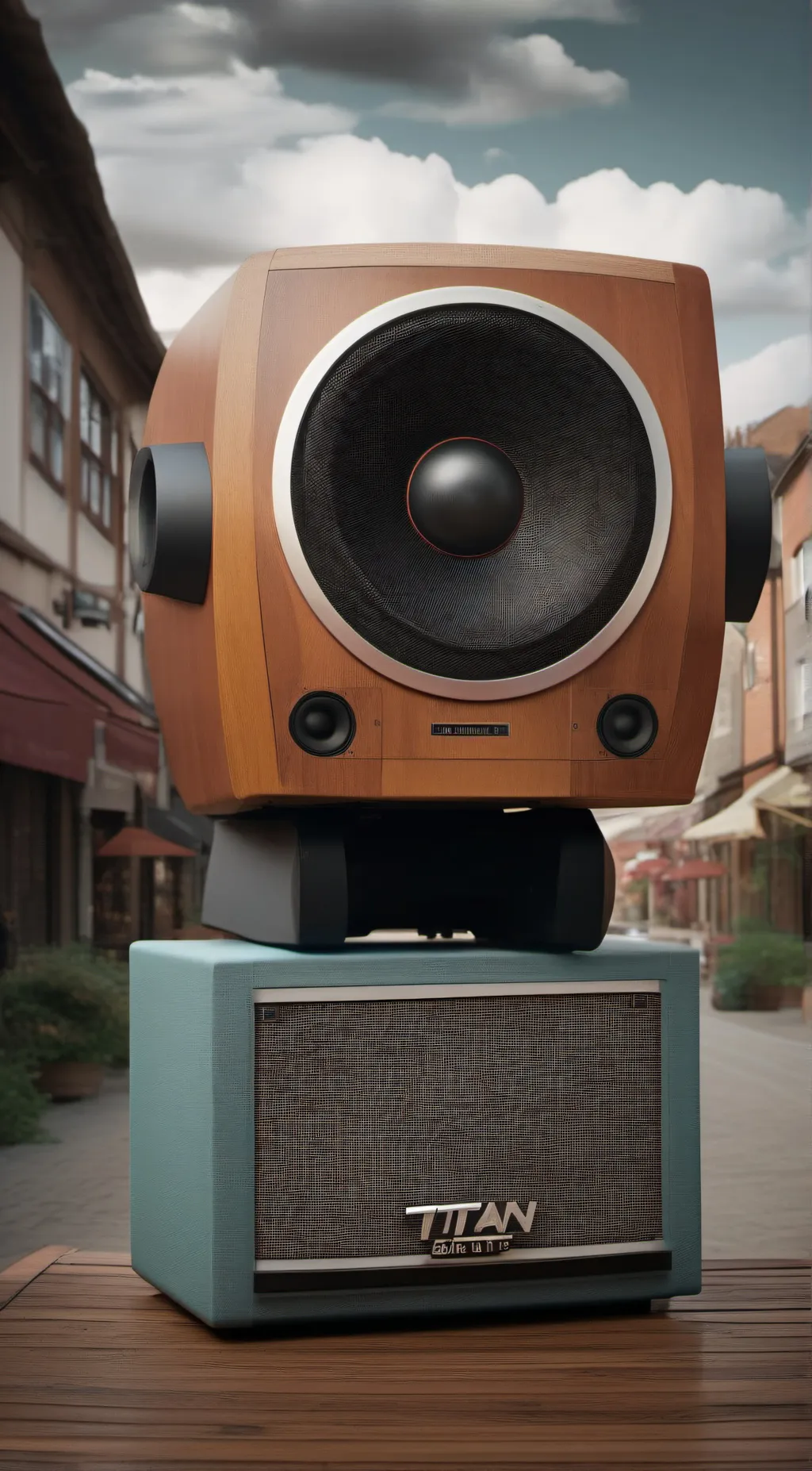 ai character: Titan speakerman background