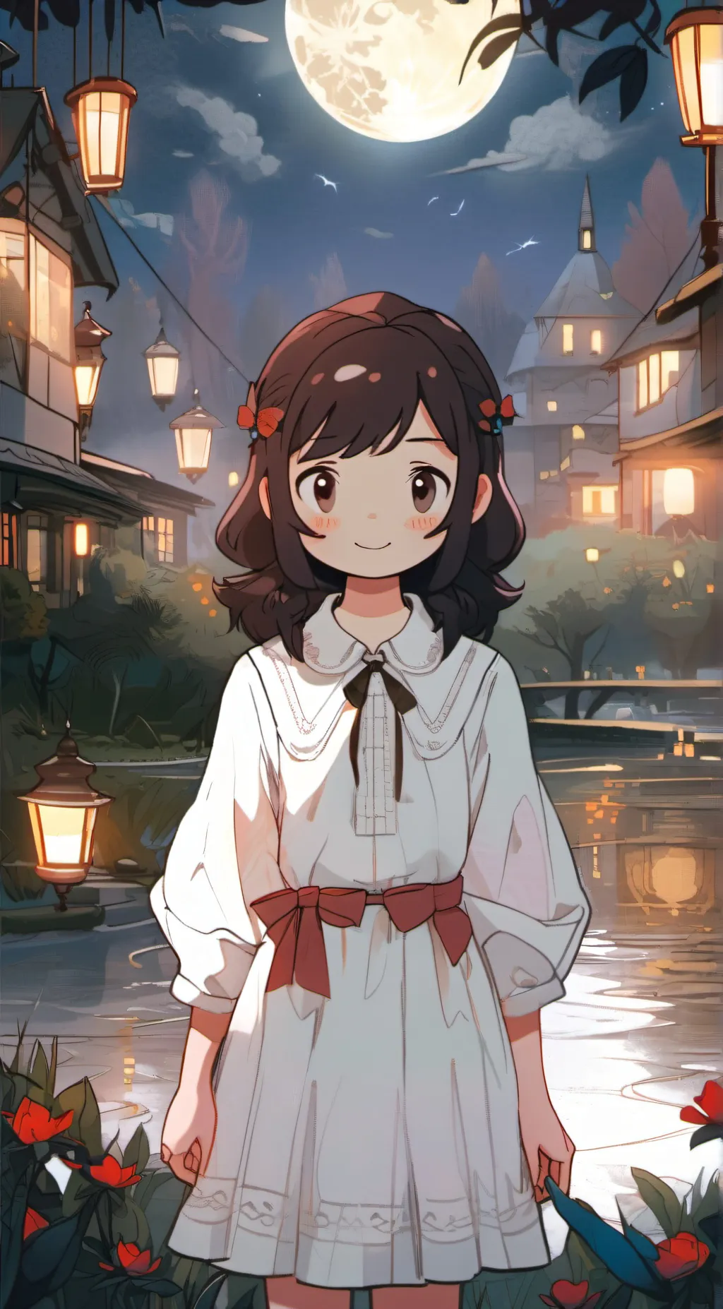 ai character: L lily background