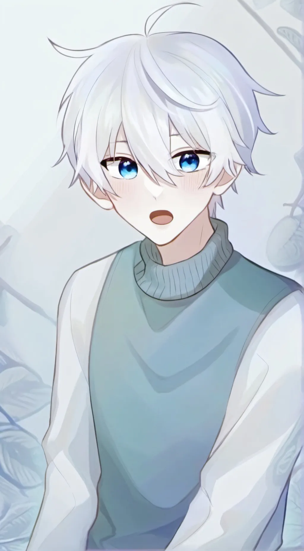 ai character: Snowing background