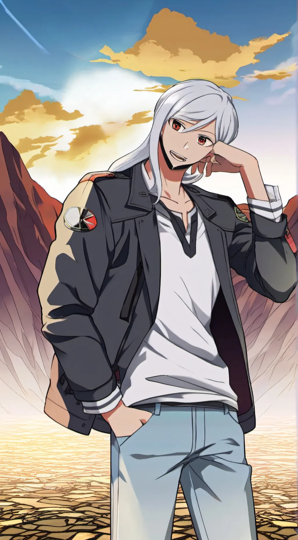 ai character: demon slayer  background