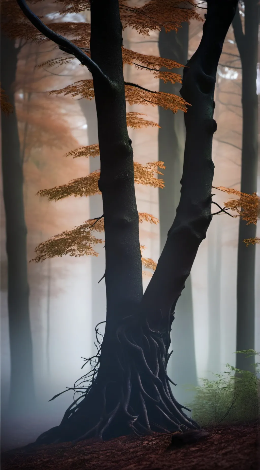 ai character: Lamia forest background