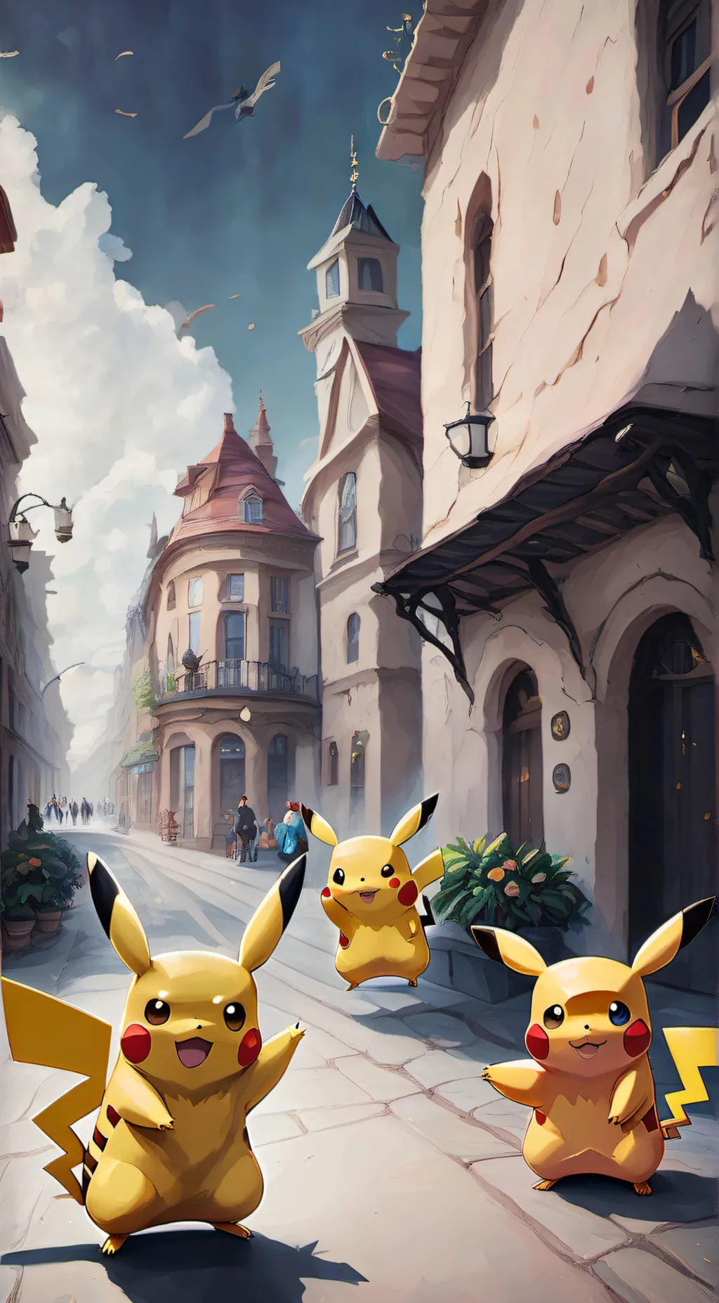 ai character: Pikachu background