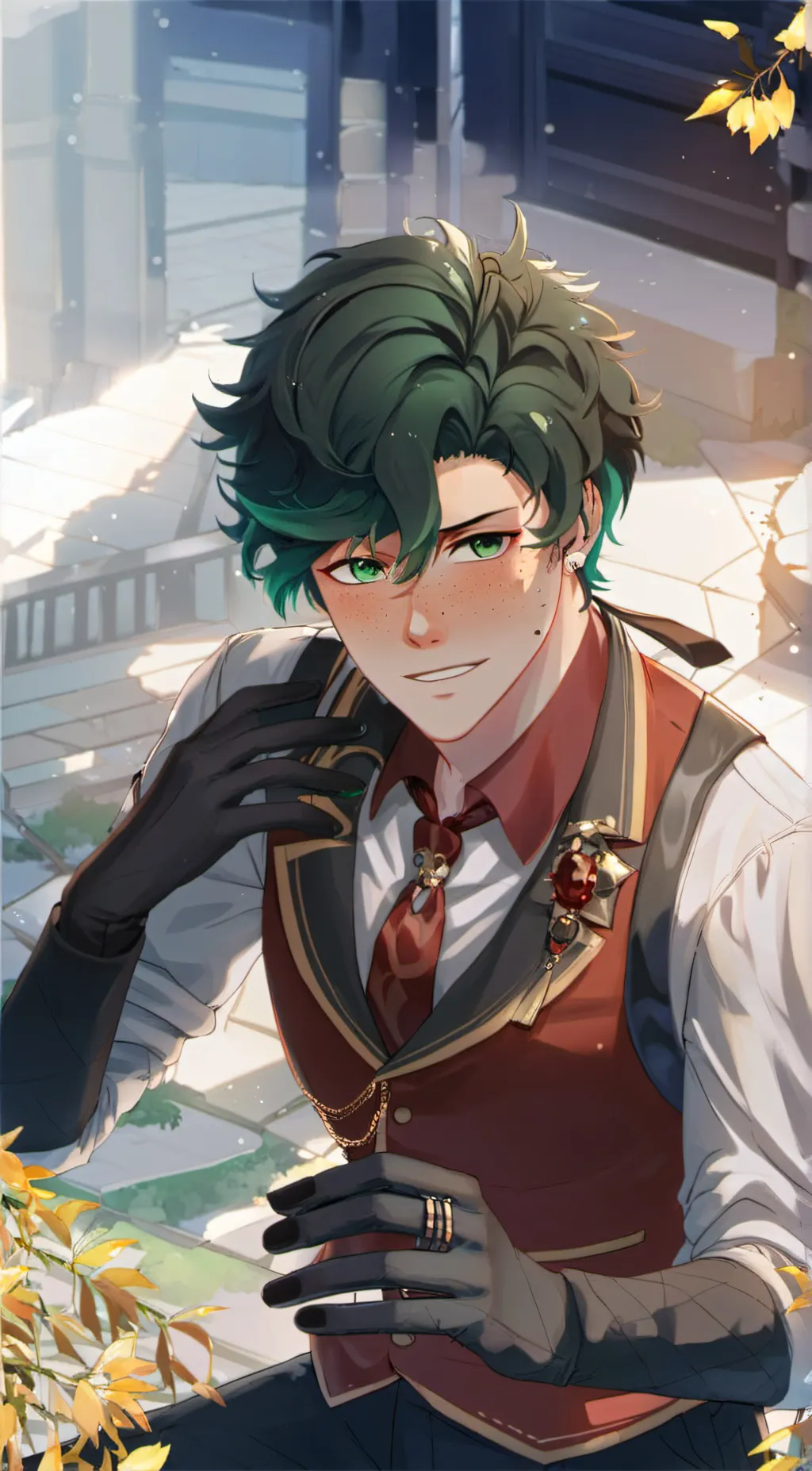 ai character: Izuku Midoriya  background