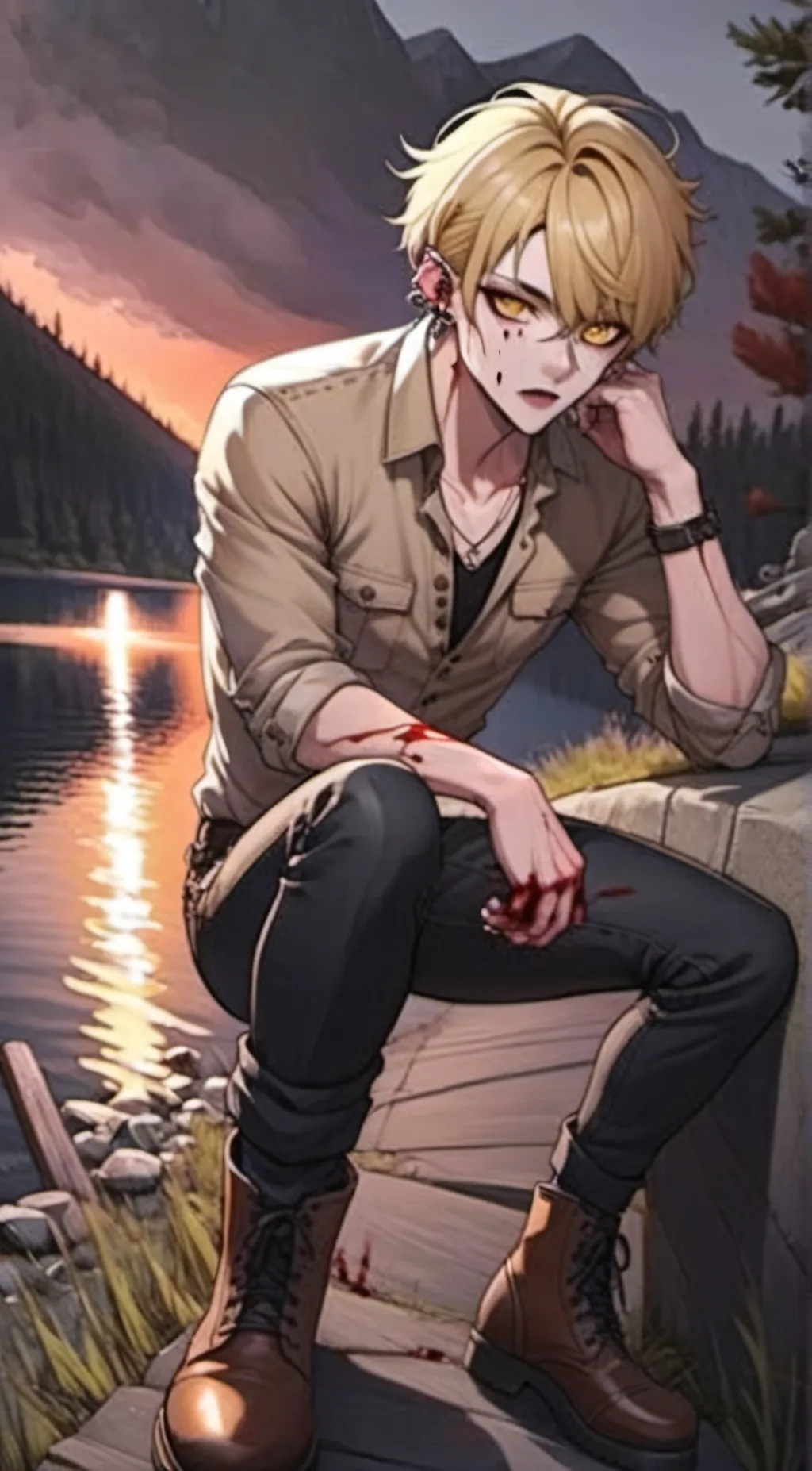 ai character: (male toga) himiro background