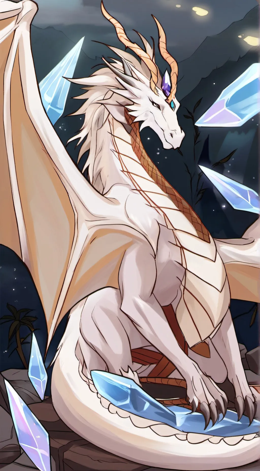 ai character: Crystallized Angel background