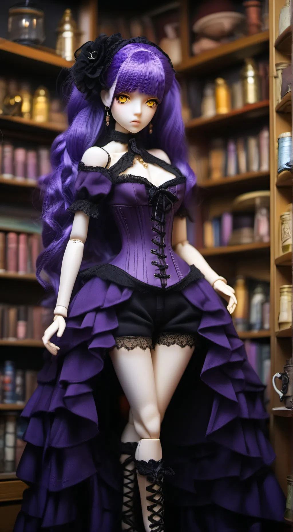 ai character: Violet background