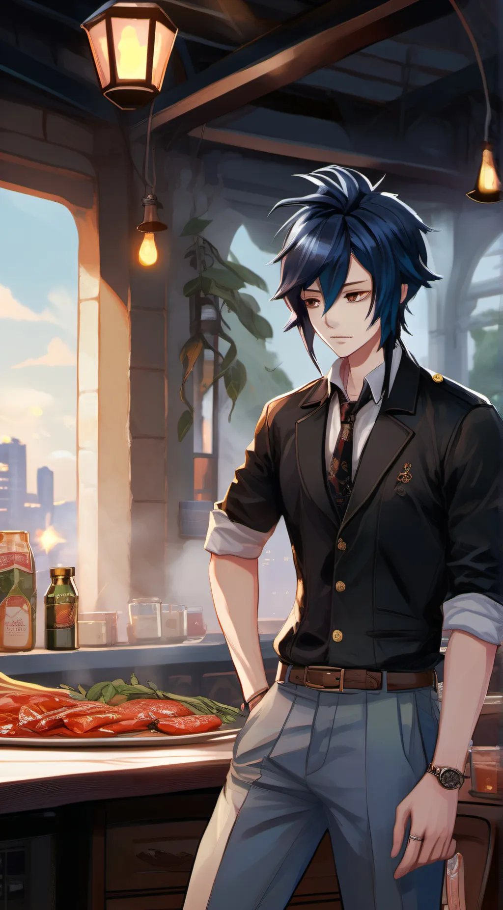 ai character: Giyu  background