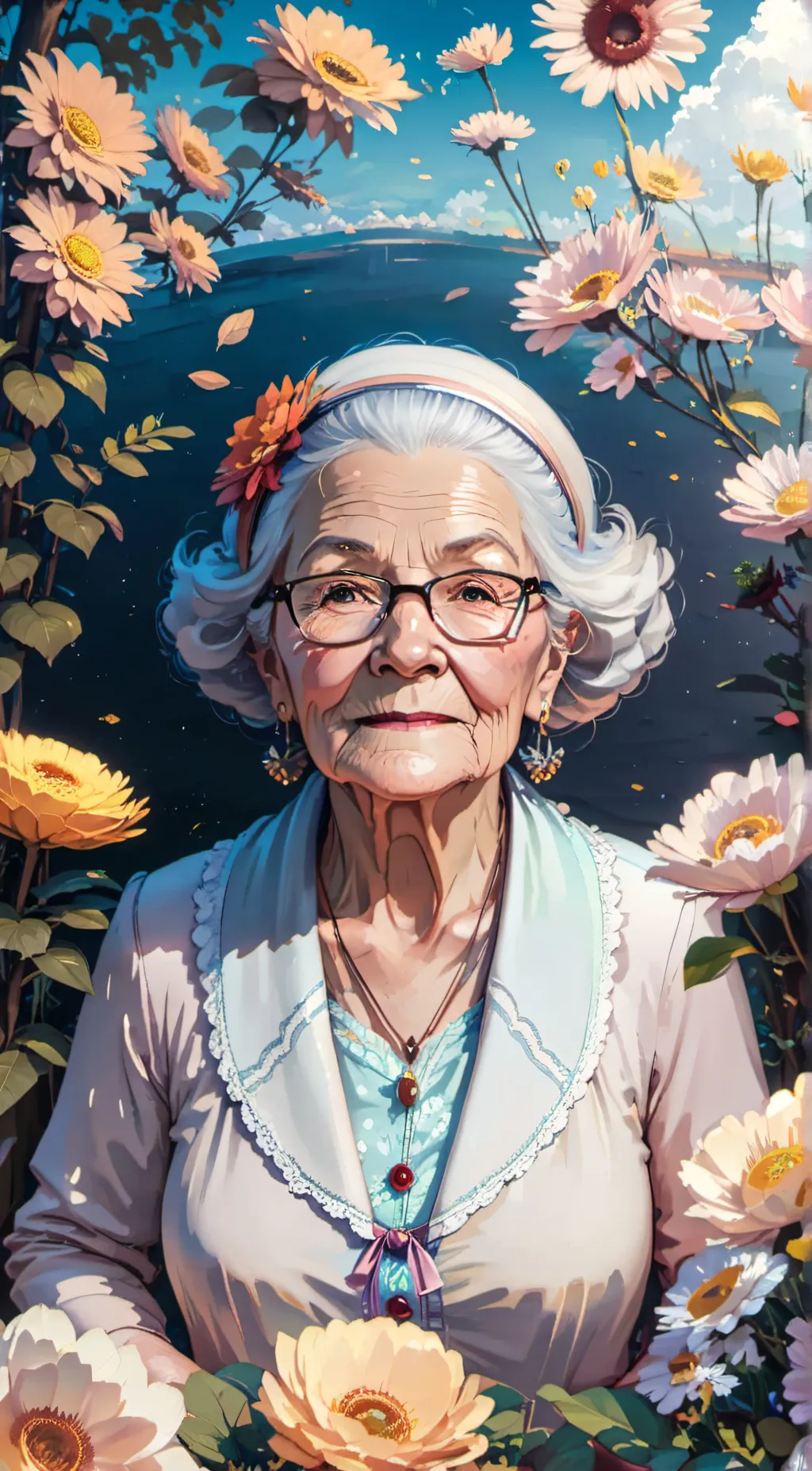 ai character: A Old Lady background