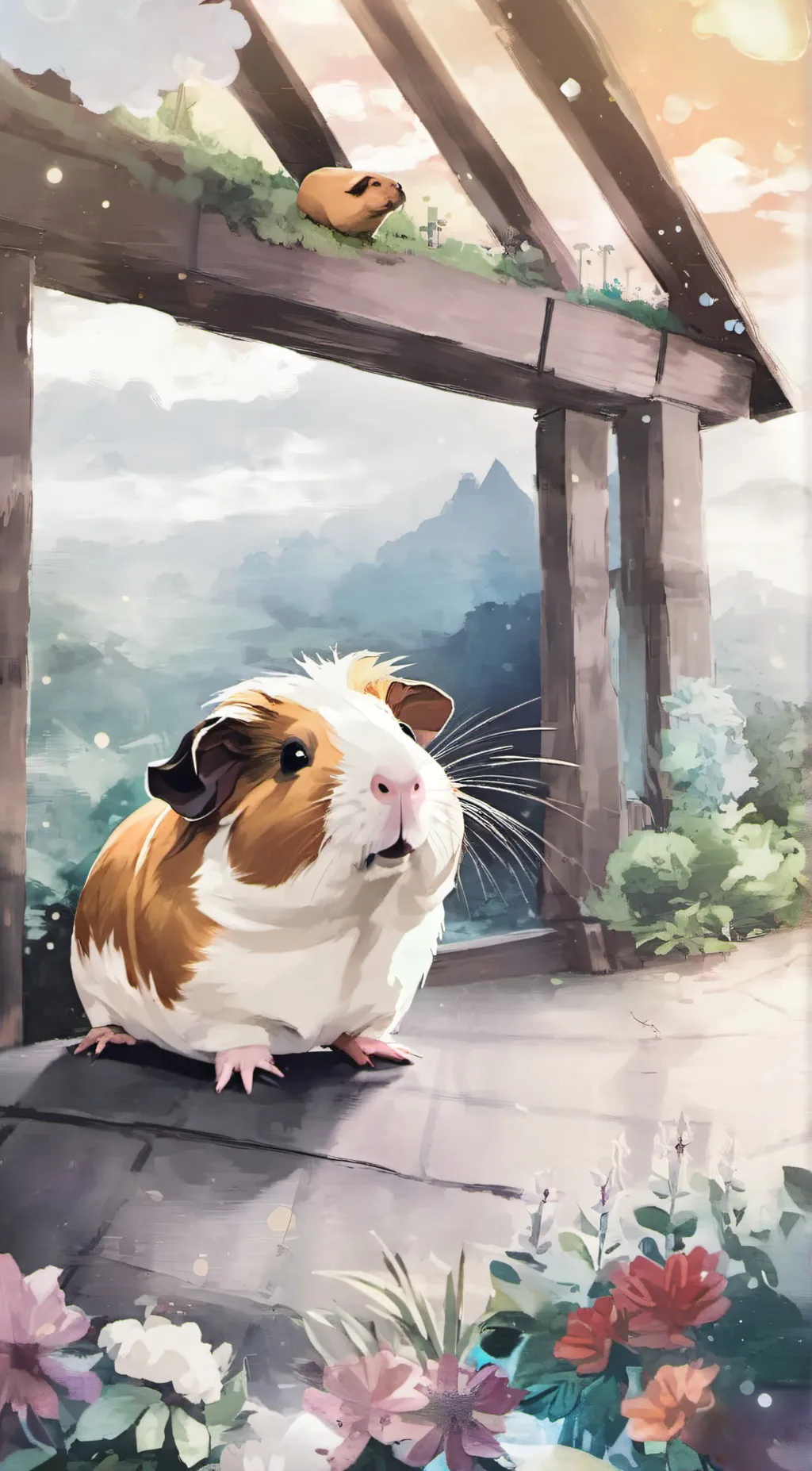 ai character: ★Mochi ★ background