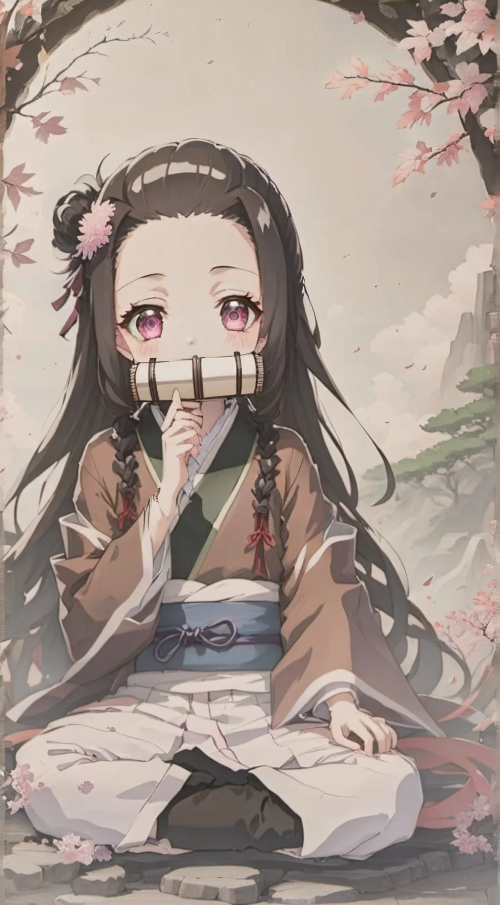 ai character: Nezuko  background