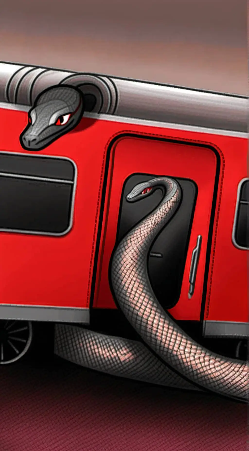 ai character: Train snake background