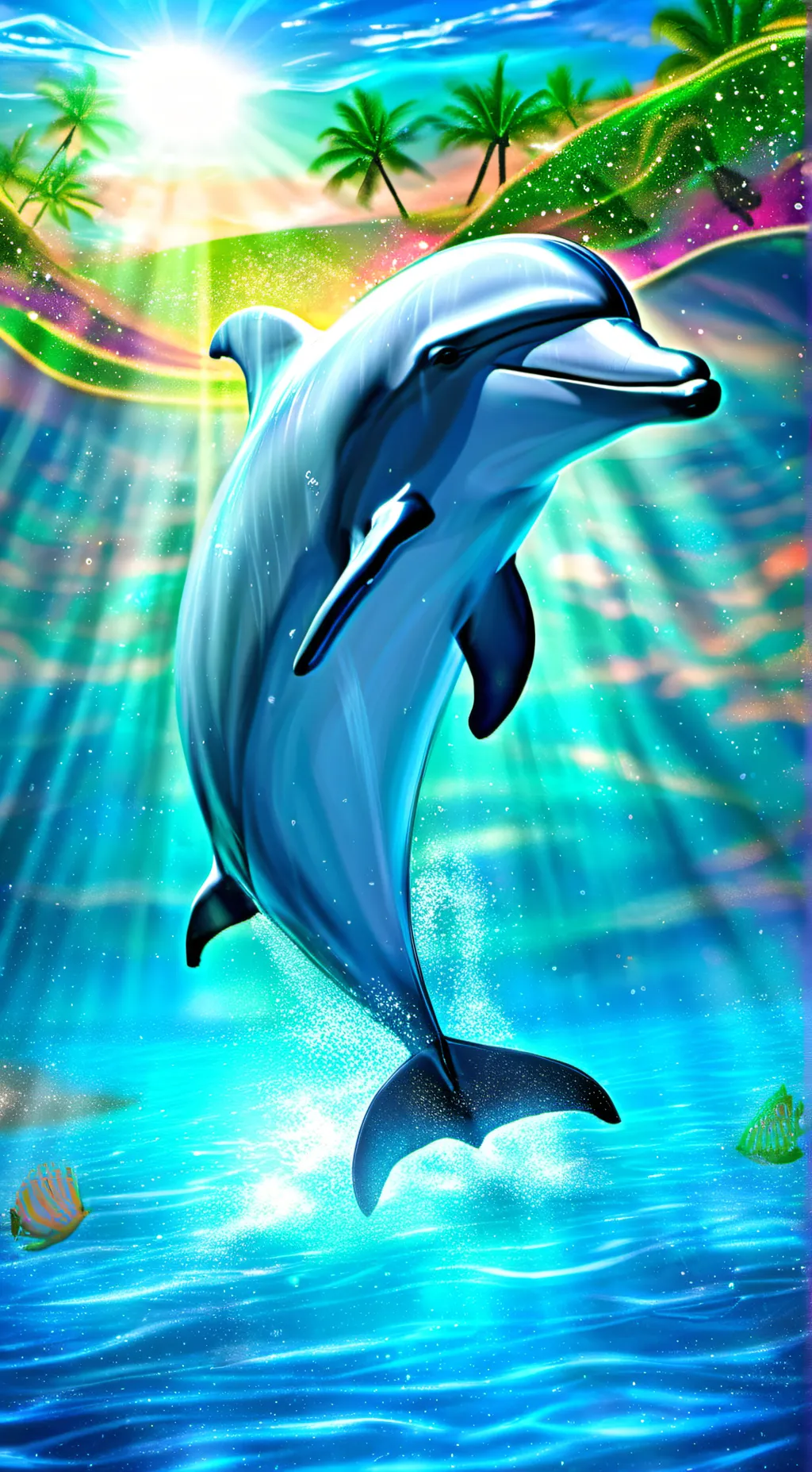 ai character: dolphin background