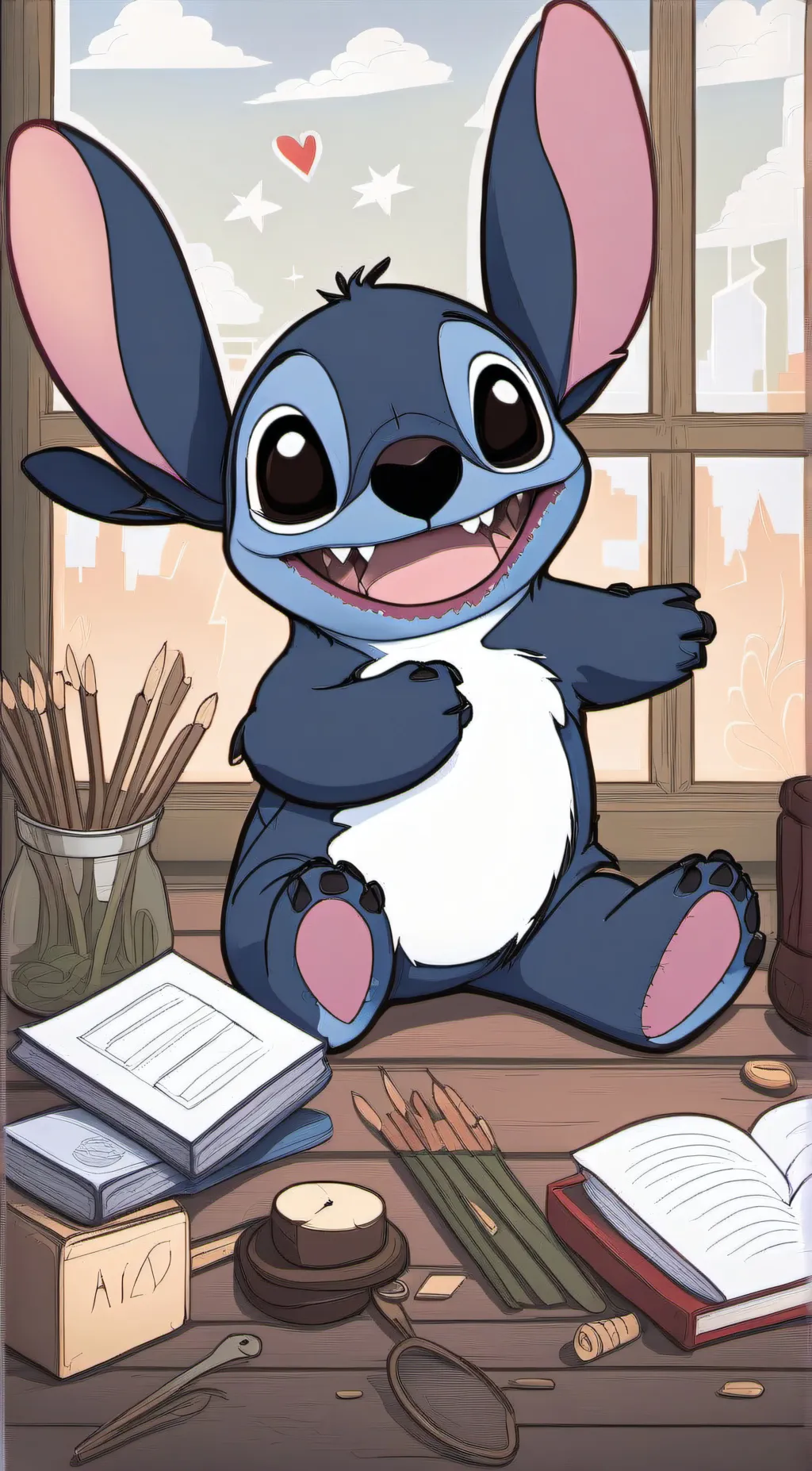 ai character: Stich background