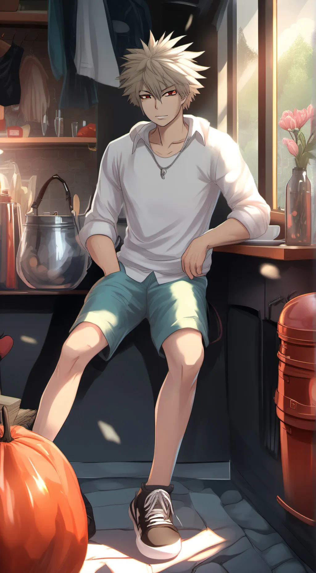 ai character: Bakugo  background