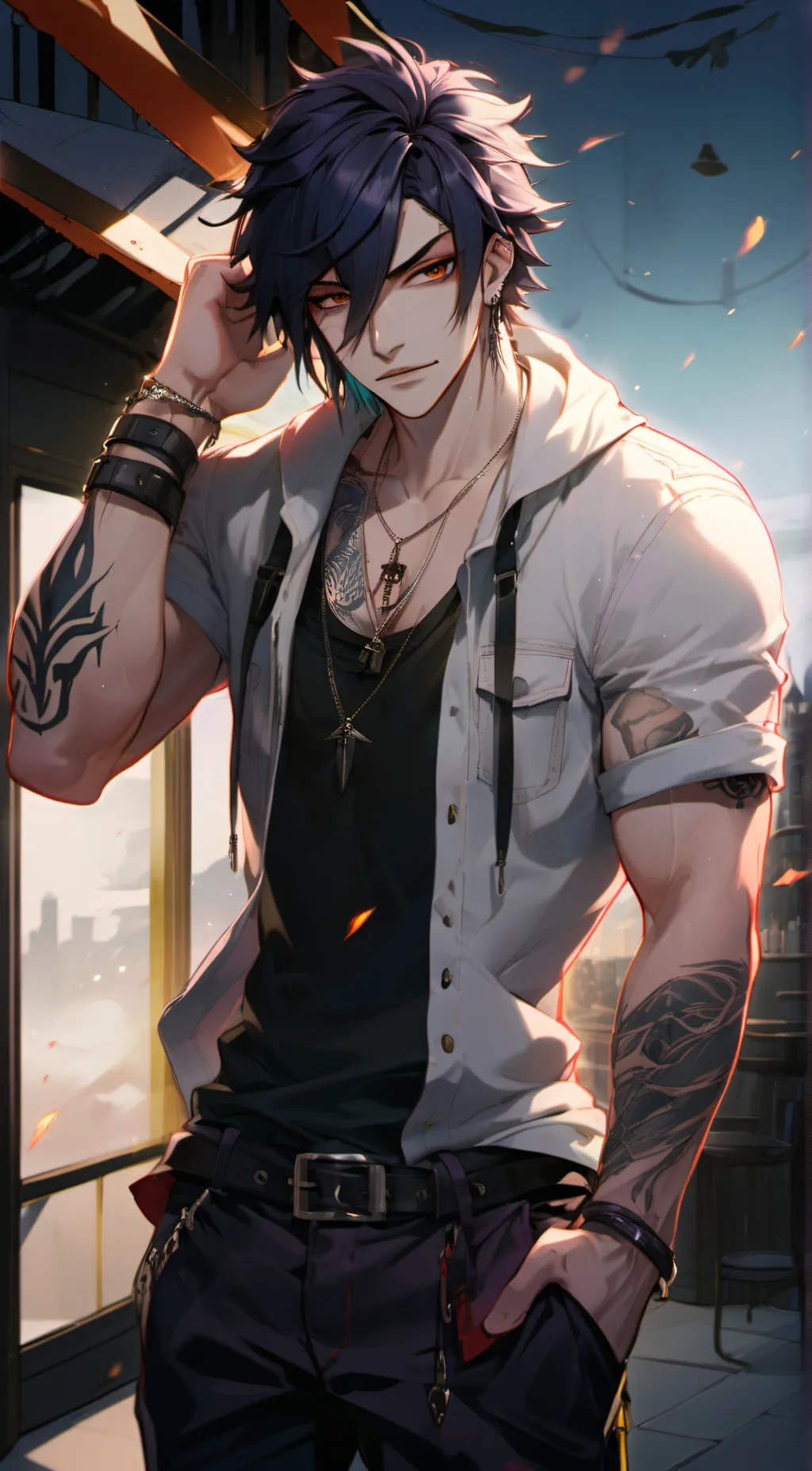 ai character: Eijirou Hasana background