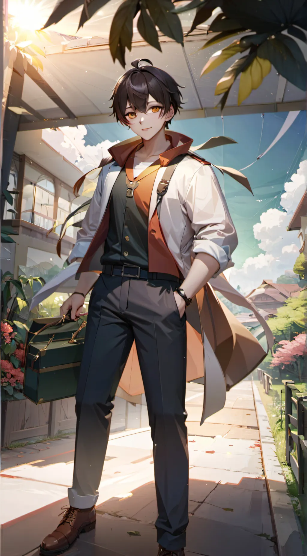 ai character: Calub  background