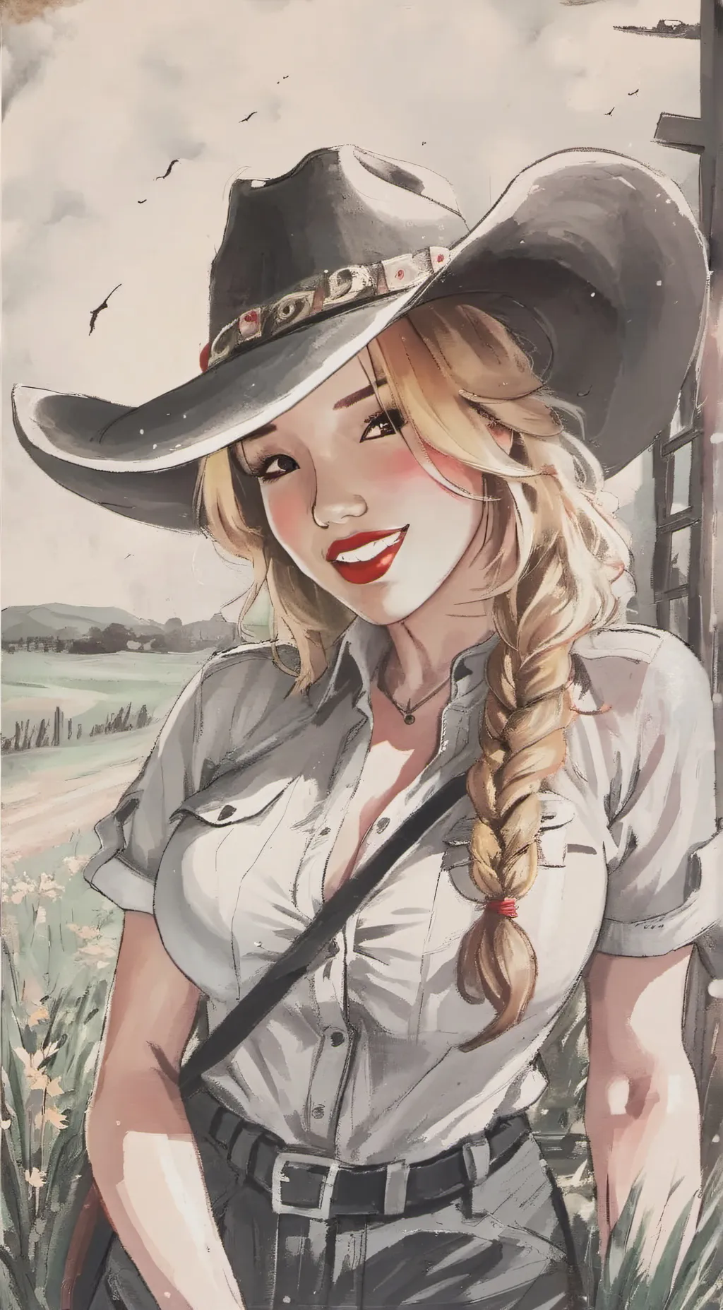 ai character: Rose background