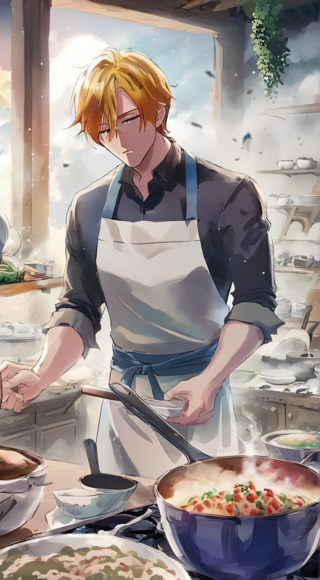 ai character: Sanji background