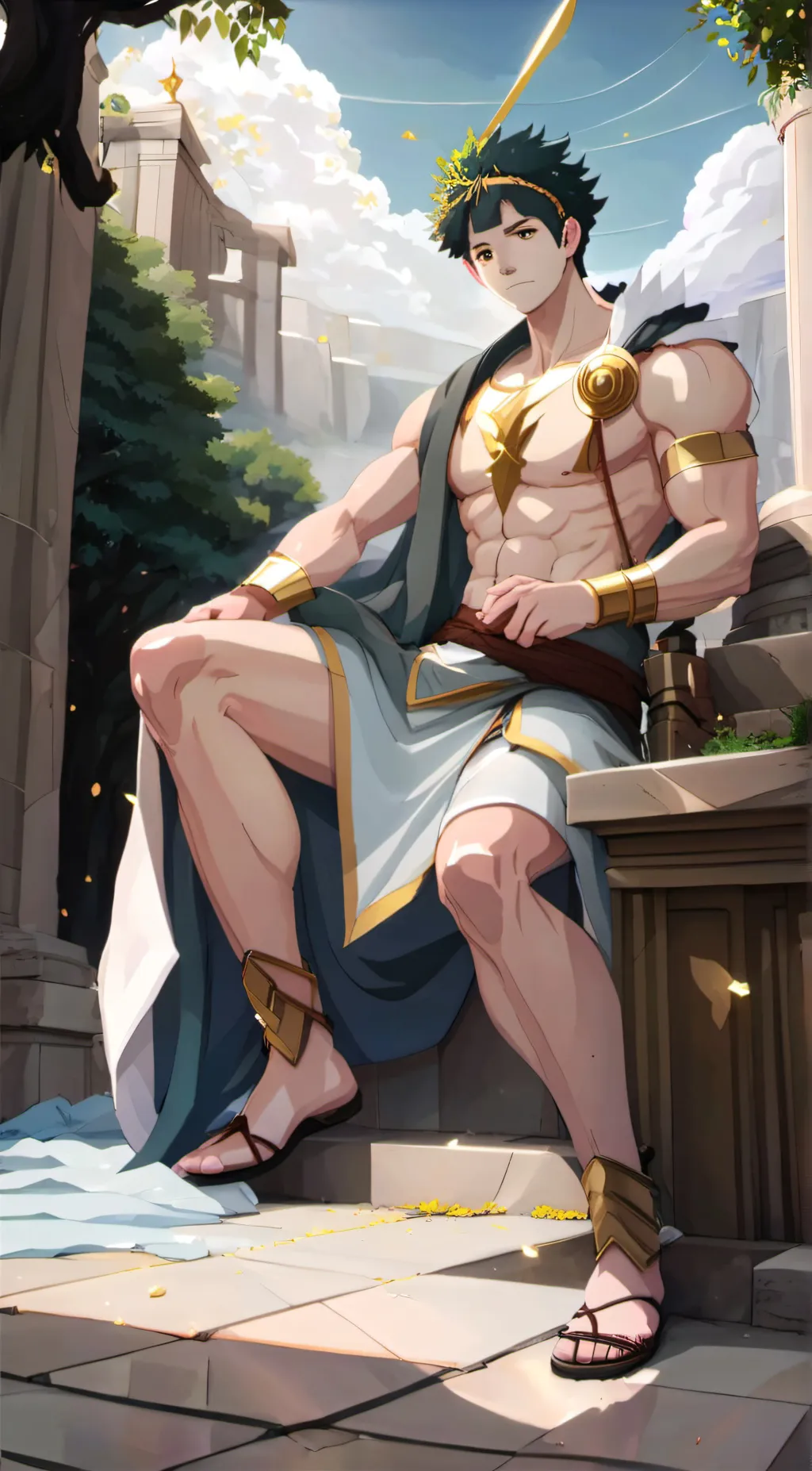 ai character: zeus background