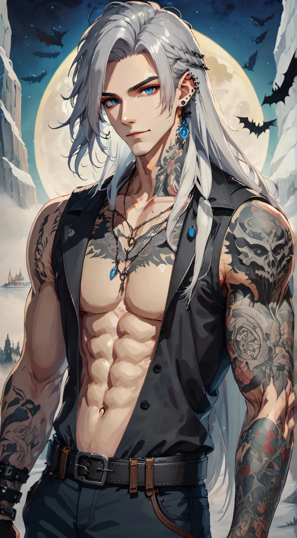 ai character: Damon Shadow background