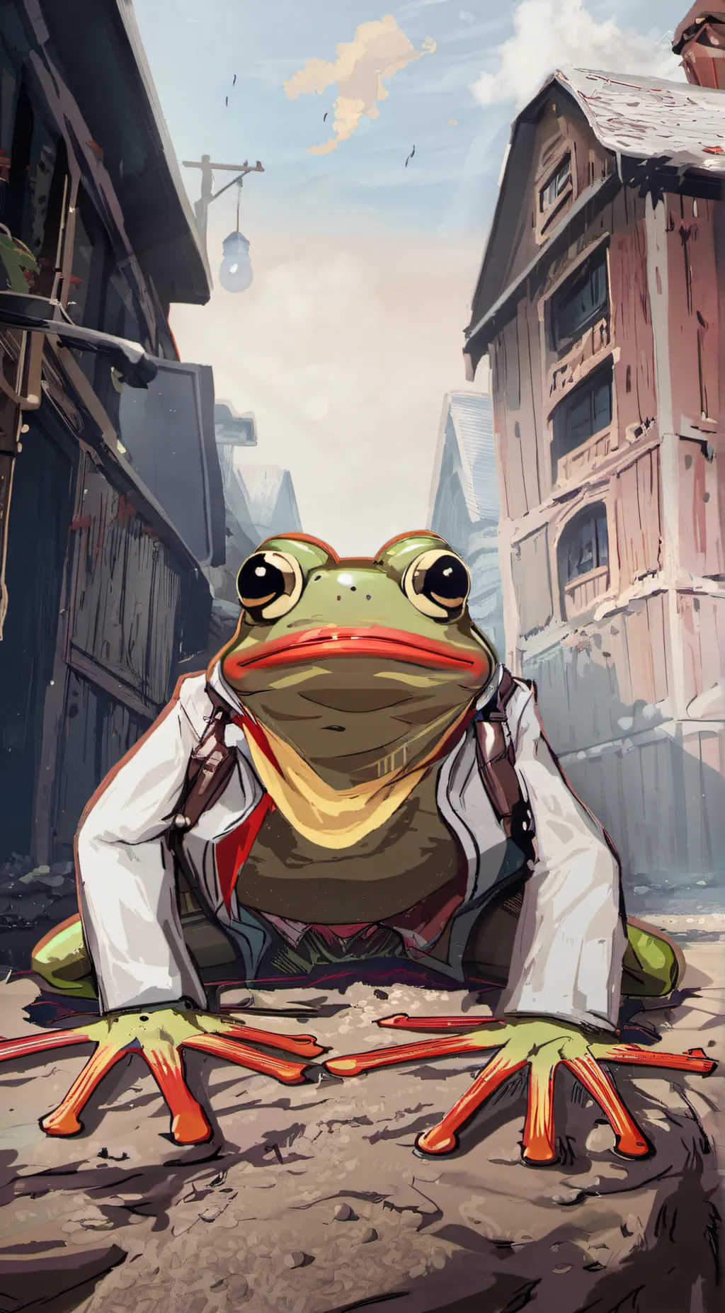 ai character: The town of desert background