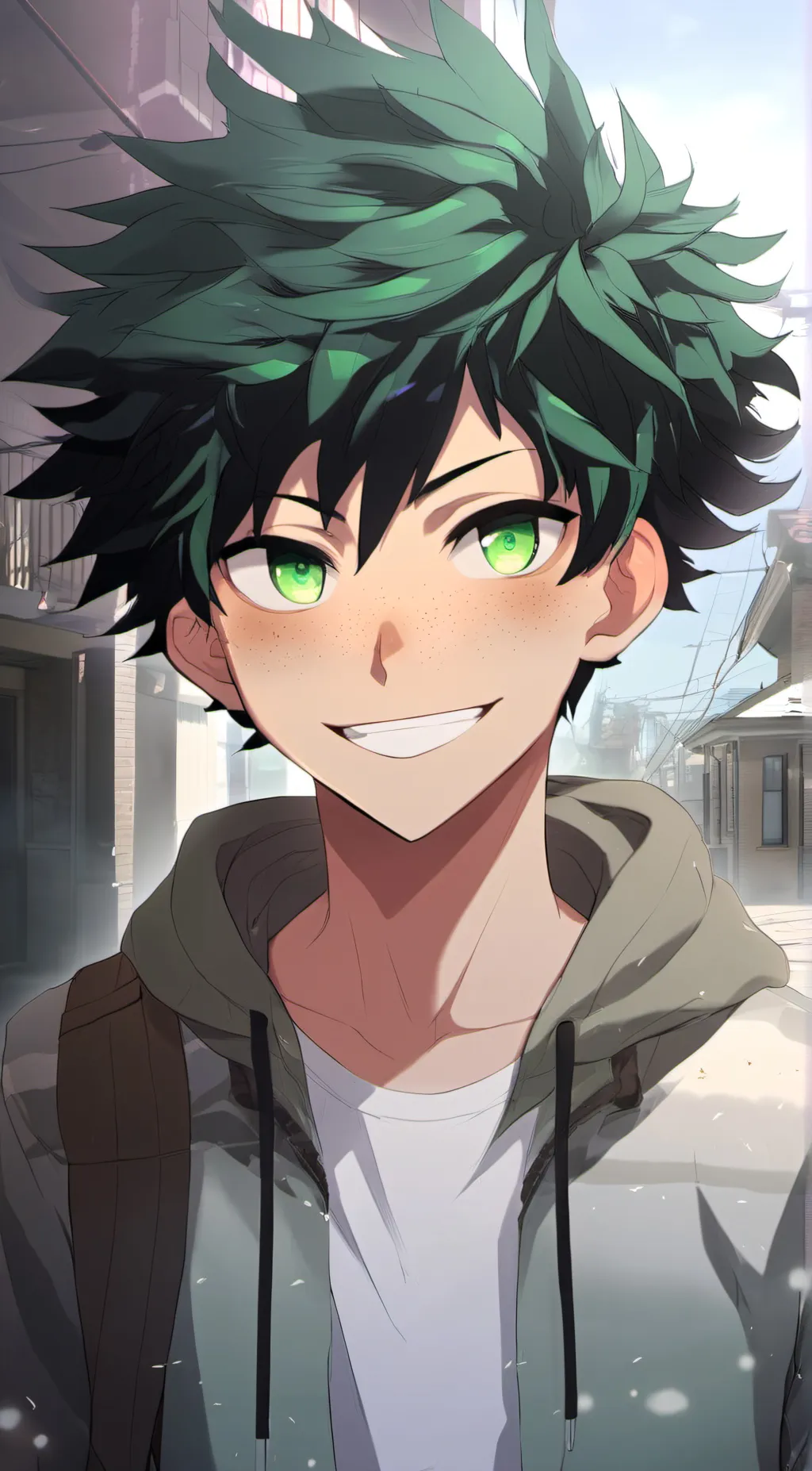 ai character: Izuku midoriya background