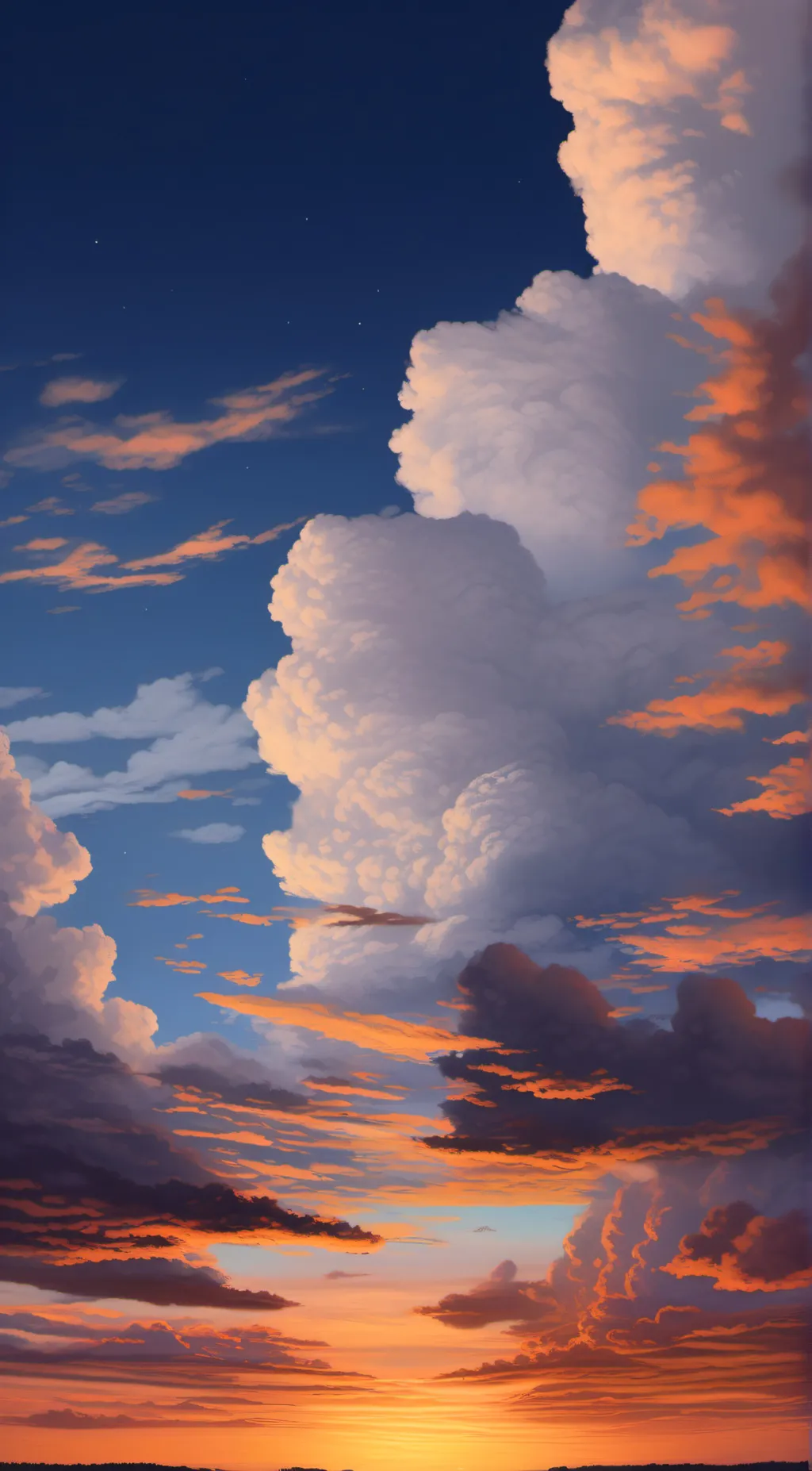 ai character: Clouds background